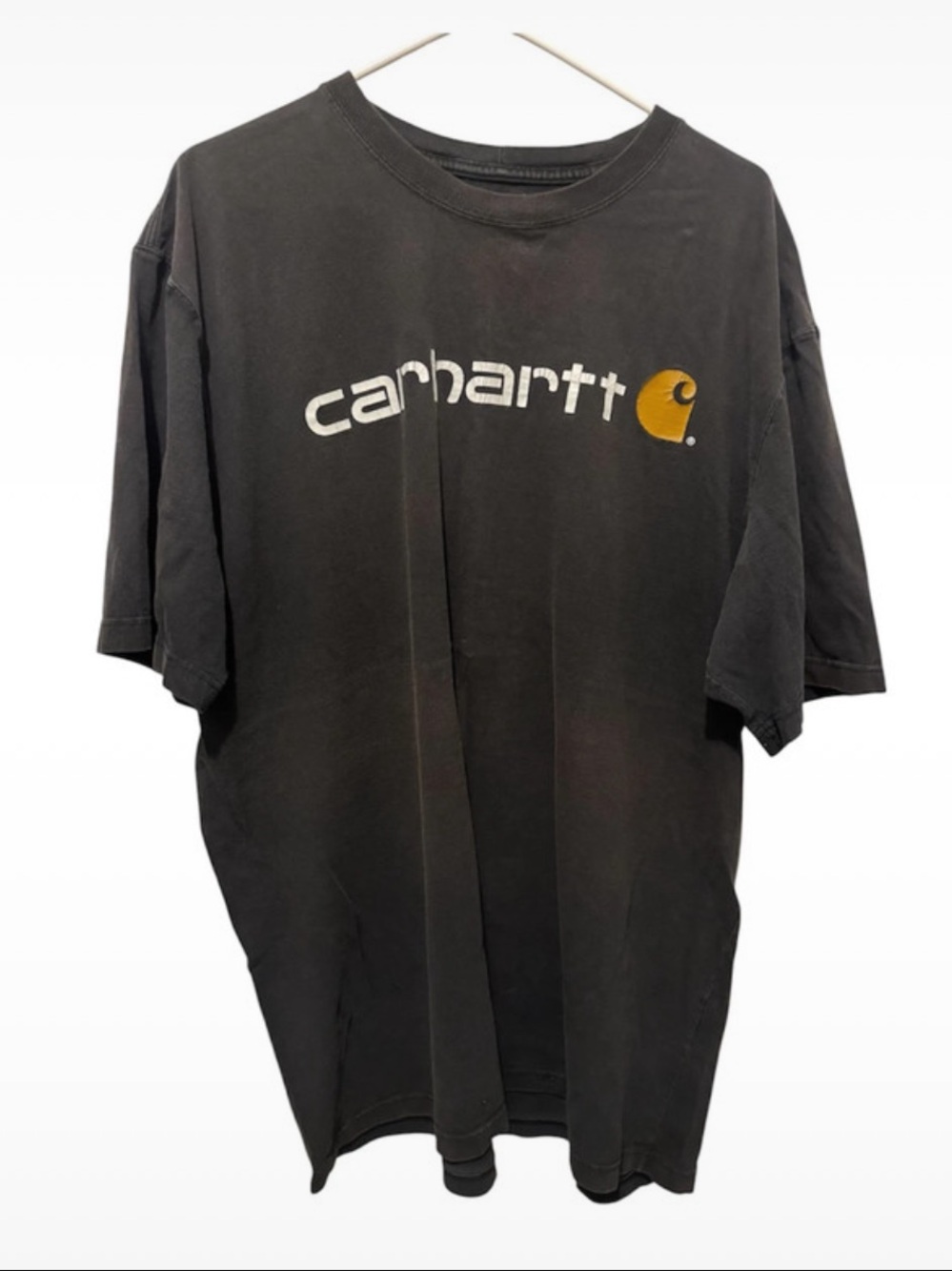 Carhartt Black Short Sleeve Logo Tee with Gold Icon